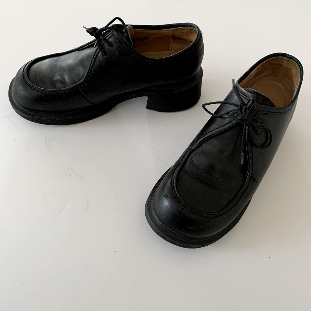 Vintage Docs black heeled oxfords